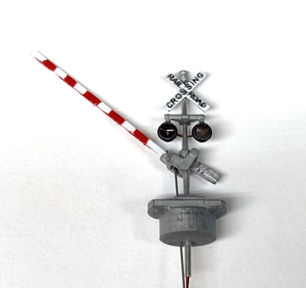 thumbnail image 2 of N Scale Railroad Gated Grade Crossing Signals Kit (2 Pieces) With Controller – IPE 2 of 3